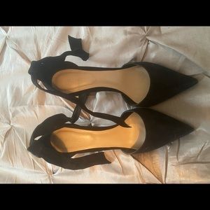 Tie up heels. Black. Size 8.5.